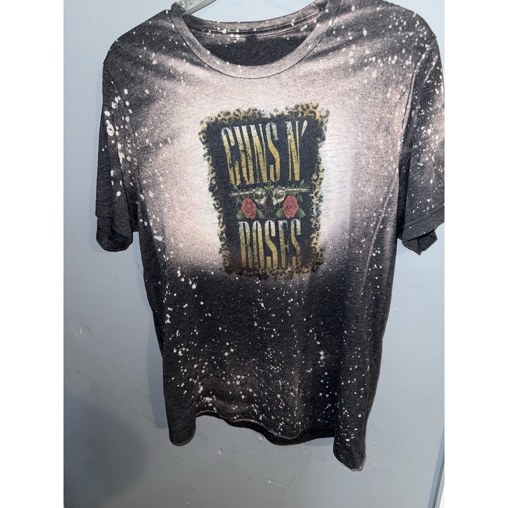 black Guns‎ N' Roses bleached graphic t-shirt No Tag For Size